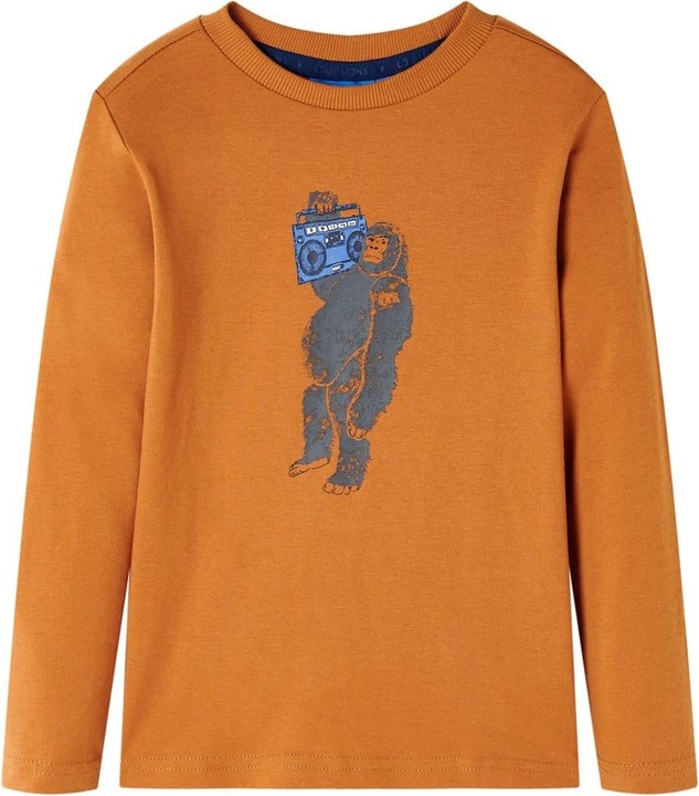 Produktbild VidaXL Kinder-Langarmshirt Dunkelocker 140,Material: 100 (140)