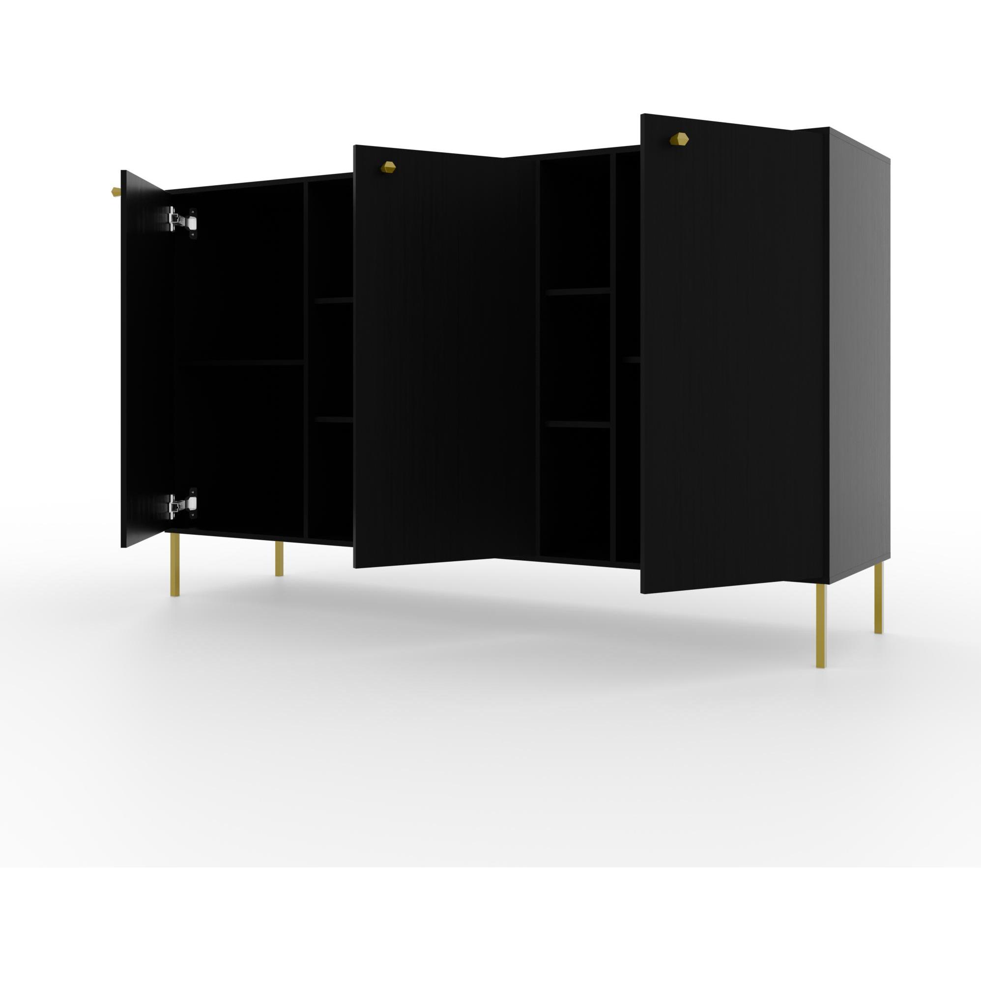 ADRK Furniture, Kommode + Sideboard, Tili 3D 6P Kommode (156 x 41 x 95 cm)