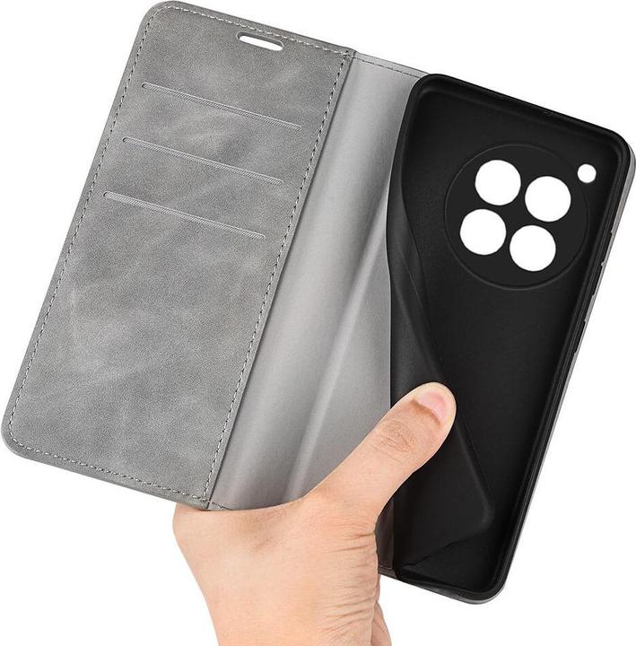 Produktbild Cover-Discount OnePlus 12 - Stand Flip Case Hülle grau (OnePlus 12)