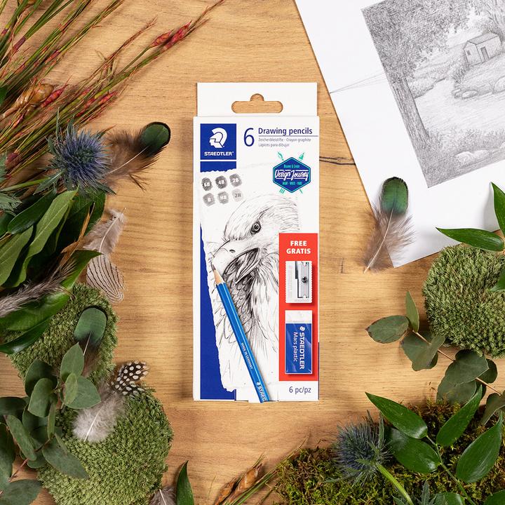 Actual product image Staedtler Pencil Lumograph Set (2 mm, 2B, 2H, 4B, 6B, B, HB, 6x)