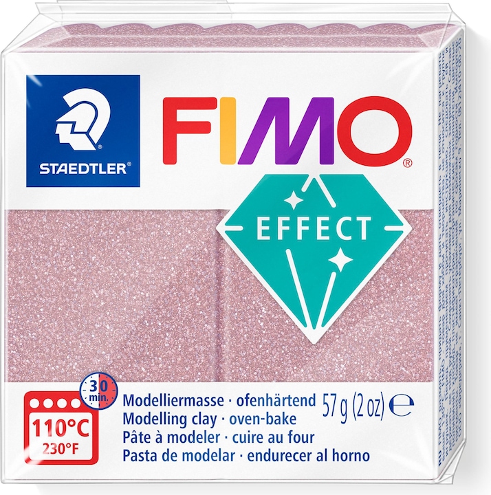 Produktbild Fimo EFFECT Modelliermasse, ofenh„rtend, ros‚gold-glitter