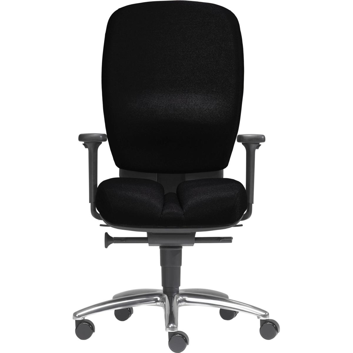 Sitwell, Bürostuhl, Büro-Drehstuhl Mister Office mit Armlehnen Alu-Fusskreuz schwarz