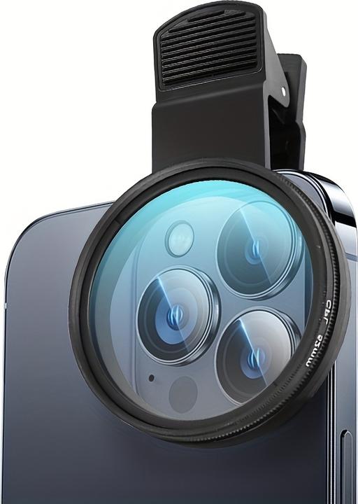 PhoneLook Filtre polarisant professionnel pour smartphone (iPhone, Samsung) avec clip rotatif haute définition