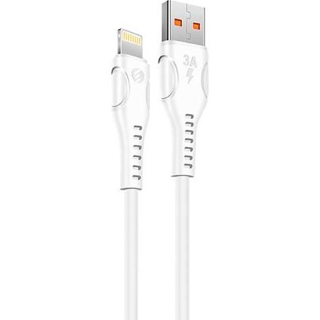 S-Link kábel - SL-X242 (3A, 12W, Gyorstöltés, Lightning, 100cm adat+töltőkábel, fehér) (1 m, 12 W), Cavo USB
