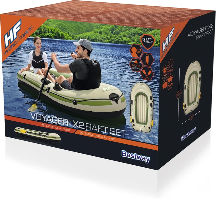 Immagine prodotto Bestway Set di zattere Voyager X2 (232 cm, 2 pers.)