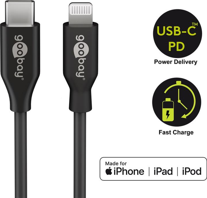 Actual product image Goobay USB C - Lightning (2 m, USB 2.0)
