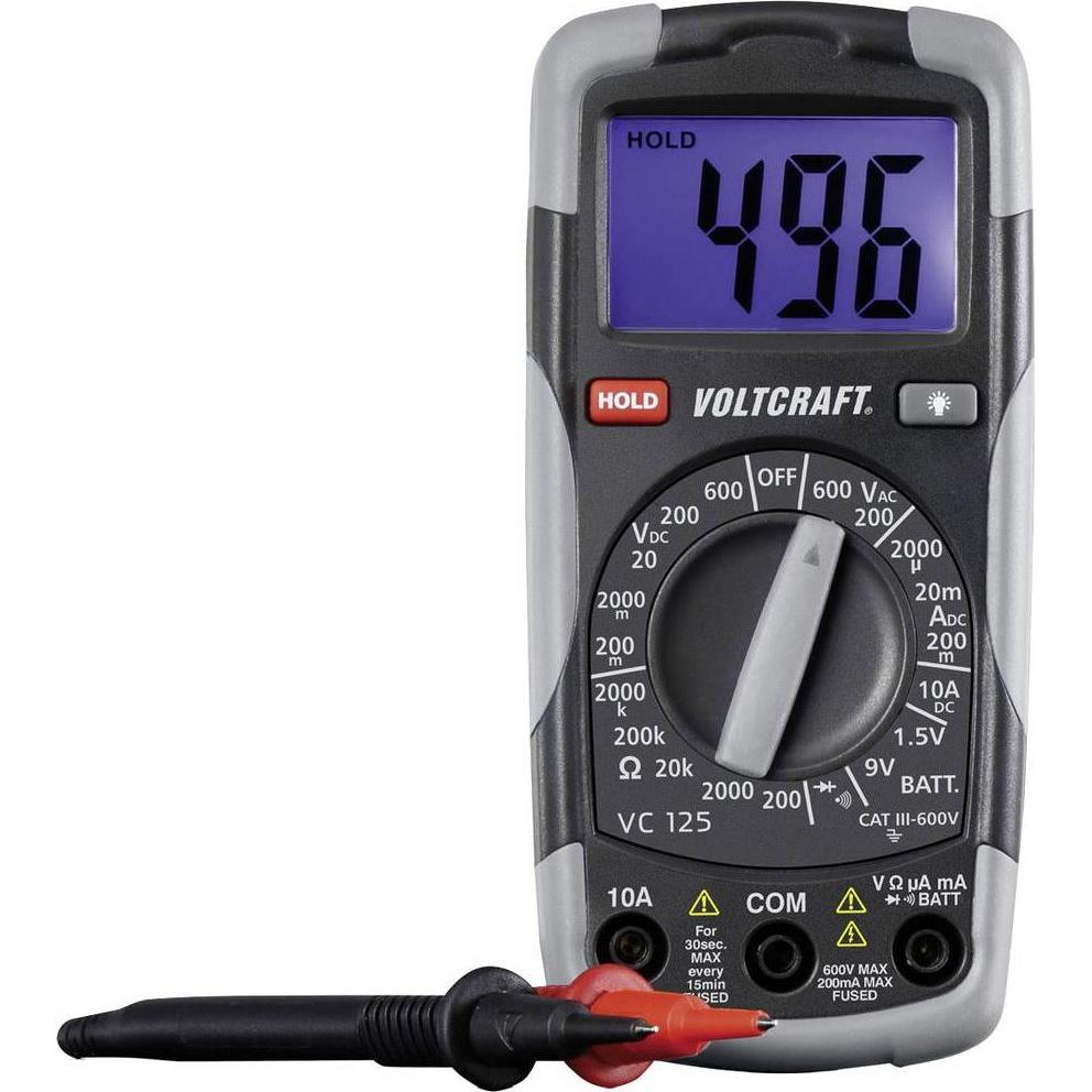 Voltcraft, Multimetro, Set composto da kit alla prova 150+VC-331 (CAT III 600V)