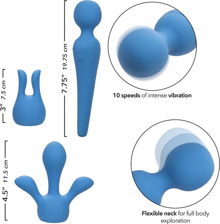 Produktbild CalExotics Couture Kit Vibratorstab 10 Vibrationen Blau