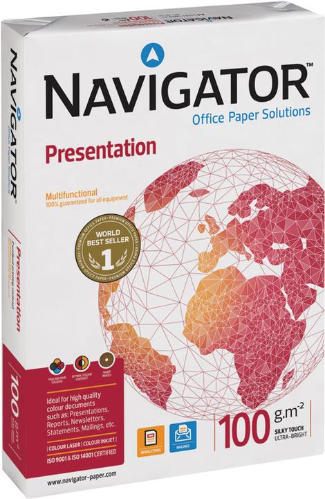 Actual product image Navigator PRESENTATION printer paper () 500 sheets (100 g/m², 500 x, A4)
