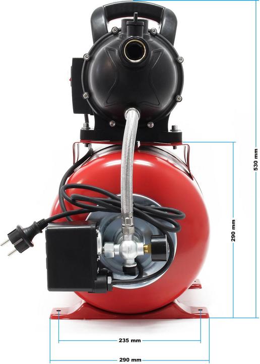 Immagine prodotto Wiltec Pompa per acquedotti domestici 1000W da giardino 3500l/h pompa per acquedotti pompa per acquedotti (Pompa acqua sanitaria)