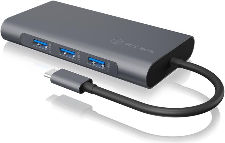 Image du produit Icy Box IB-DK4040-CPD - USB Type-C mini Dock PD (USB-C, 10 ports)