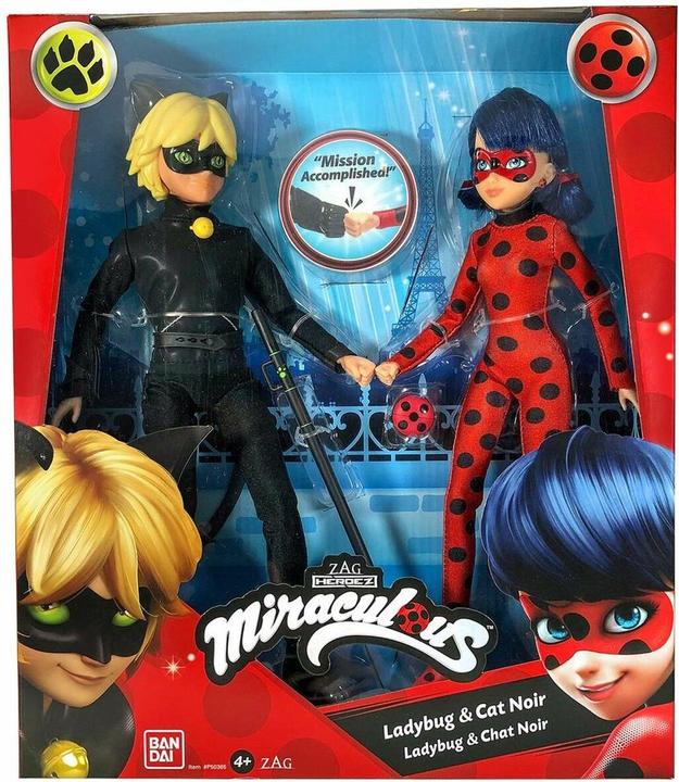 Actual product image Bandai Miraculous Ladybug and Cat Noir