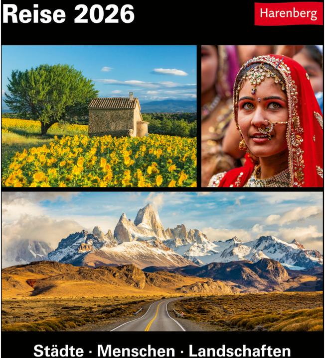 Image du produit Harenberg Reise Tagesabreisskalender 2026 - Kulturkalender - Städte, Menschen, Landschaften