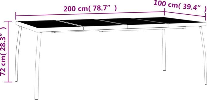Produktbild vidaXL Outdoor-Tische (200 x 100 x 72 cm)