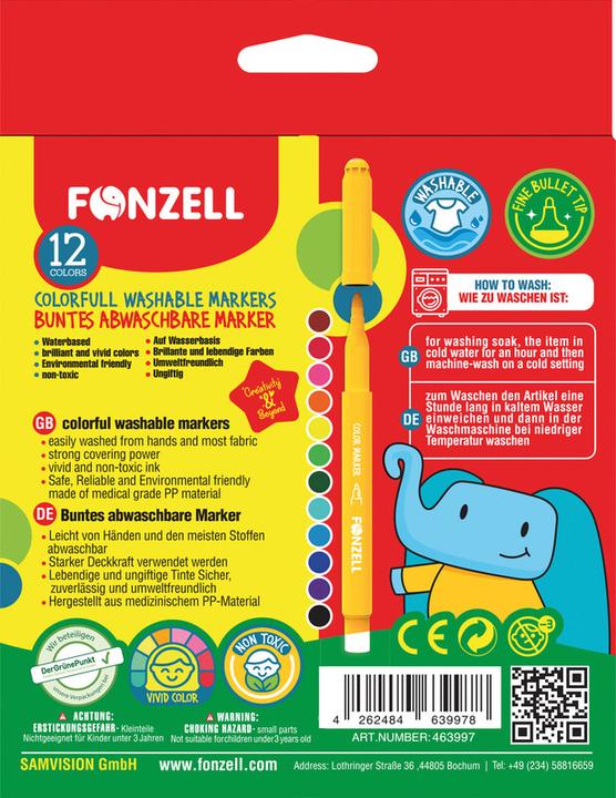 Produktbild Fonzell Marker Kids (12x)
