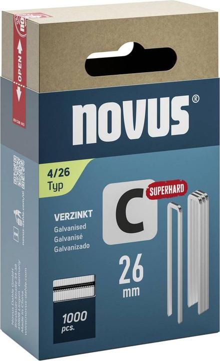 Productafbeelding Novus Smalle rugnietjes C 4 26mm 1000 stuks.