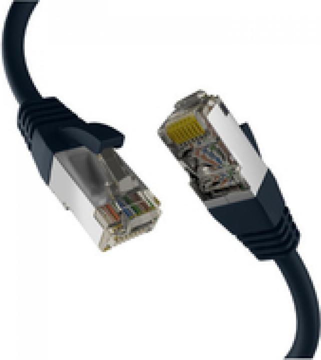 Image du produit M-Cab CAT8.1 NOIR 10M CORDON DE BRASSAGE (S/FTP, CAT8.1, 10 m)