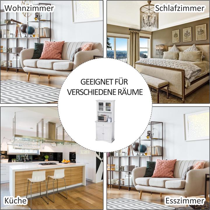 Produktbild Homcom Küchenschrank mit Schublade (79 x 40 x 180 cm)