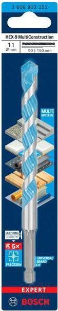 Actual product image Bosch Professional Zubehör Expert HEX-9 Multi Construction drill bit (11 mm)