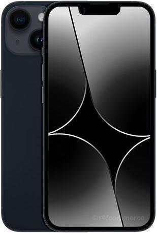 Produktbild Re!commerce iPhone 14 (256 GB, Midnight, Schwarz, 6.10", 12 Mpx, SIM + eSIM, A / Wie neu)