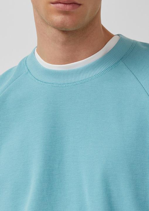 Produktbild s.Oliver Sweatshirt Strukturiertes Raglan-Sweatshirt aus reiner Baumwolle (M)