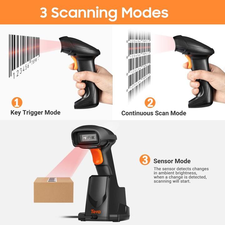 Produktbild Tera Pro Extreme Barcodescanner HW0007 (1D-Barcodes, 2D-Barcodes, QR-Code)
