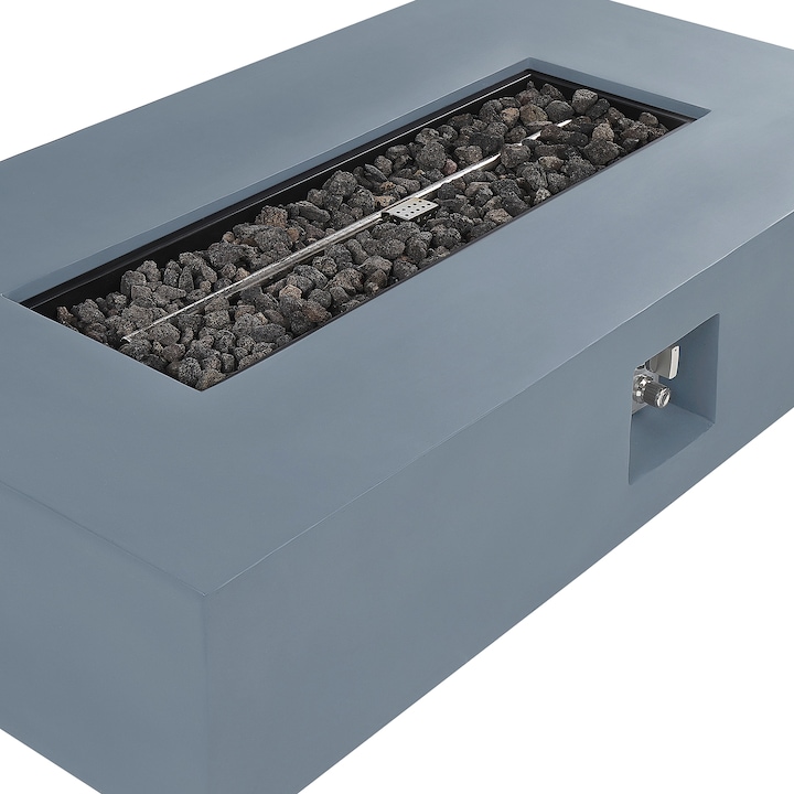 Produktbild Beliani Feuerstelle grau Leichtbeton rechteckig PAVO II (143 cm)