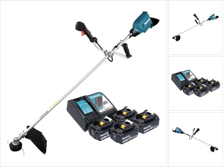 Actual product image Makita DUR 369 ARF4 Cordless brush cutter 36 V ( 2x 18 V ) 43 cm brushless + 4x battery 3.0 Ah + charger