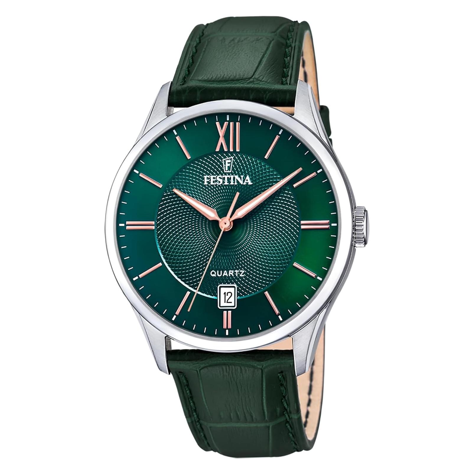 Festina, Horloge, Klassiek, Groen, (Analoog Horloge, 43 mm)