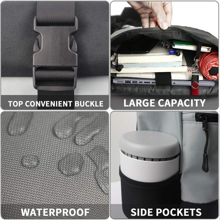 Actual product image Rjeu Rolltop Rucksack mit Laptopfach