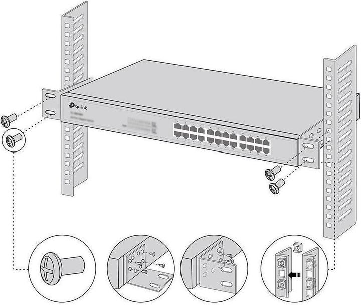 Productafbeelding TP-Link RACKMOUNT KIT-13 - RackMount Kit-13 - Beugelset voor rekbevestiging, 13".