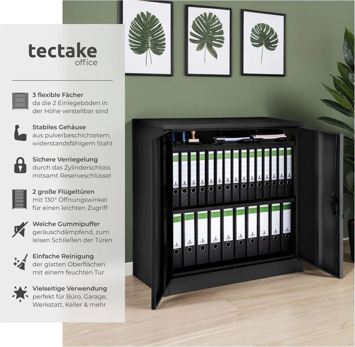 Produktbild tectake Aktenschrank (90 x 40 x 90 cm)