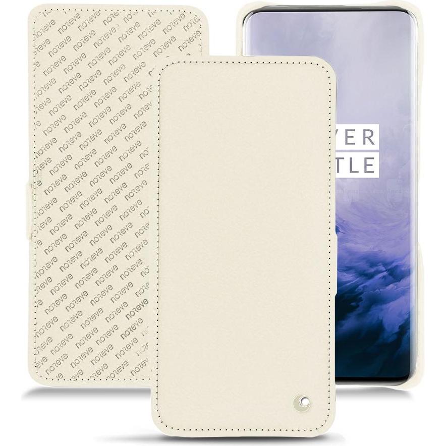 Noreve Lederschutzhülle horizontal (OnePlus 7 Pro), Smartphone Hülle, Weiss