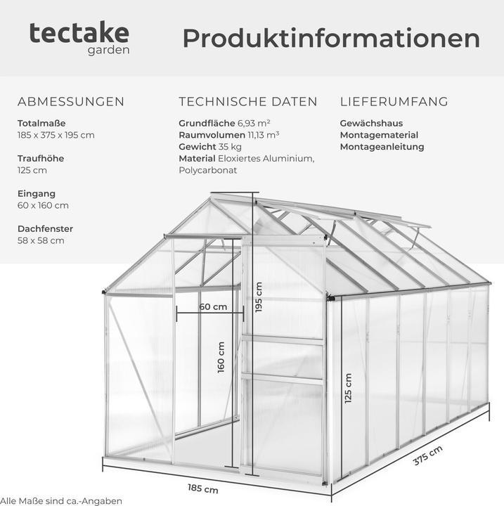 Produktbild tectake Gewächshaus