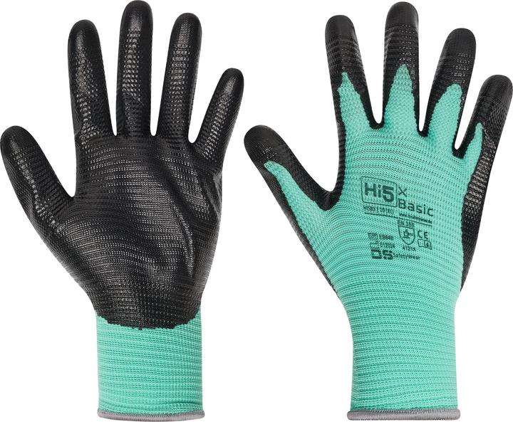 Produktbild Hi5 13G Polyesterhandschuhe mit glatter Nitrilhandfläche (9)