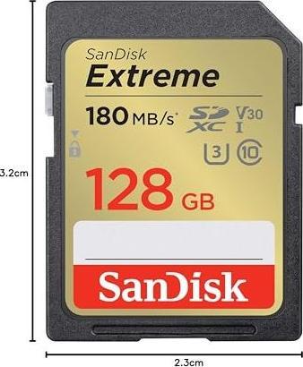 Image du produit SANDISK Extreme SDXC (128 Go, SDXC, UHS-I)