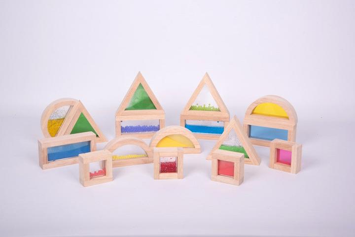 Productafbeelding TickiT Sensorische bouwstenen (16 stuks) volgens Montessori