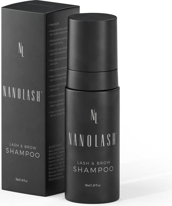 Image du produit NoName Lash & Brow Shampoo 50ml Shampooing nettoyant pour cils et sourcils Eyelash Foam Eyelash