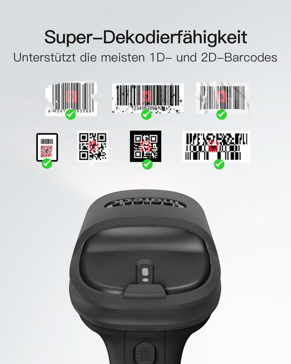 Actual product image Inateck Barcodescanner 72 black (BCST-72 black) (1D barcodes)