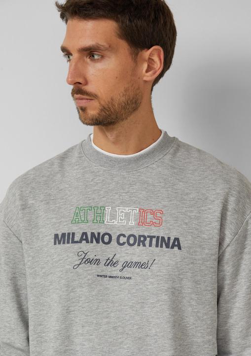 Produktbild s.Oliver Sweatshirt Weiches Sweatshirt mit Artwork im Relaxed Fit (M)