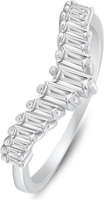 Image du produit Brilio Silver - Beautiful silver ring with clear zircons RI140W - Circuit: 58 mm (58)