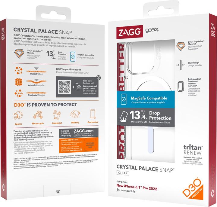 Immagine prodotto Zagg Custodie Palazzo Di Cristallo Snap (Apple iPhone 14 Pro)