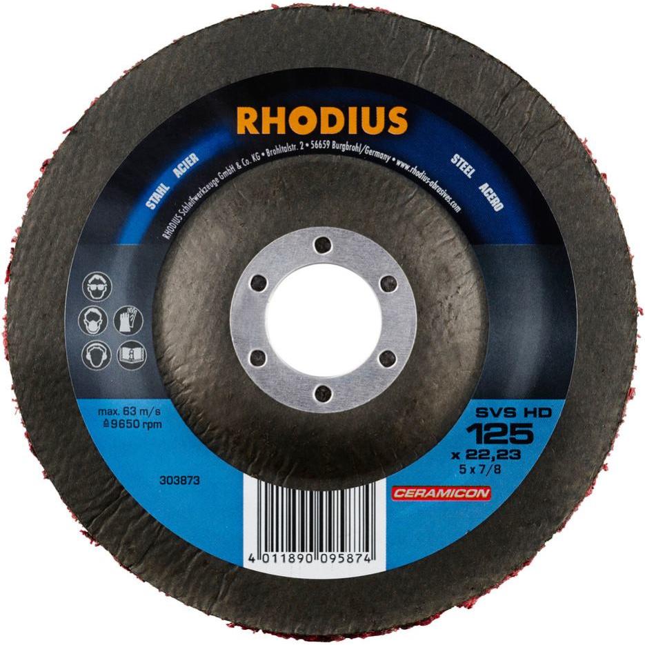 Rhodius, Schleifmittel, SVS HD Reinigungsvlies 125 x 22,23mm gekröpft