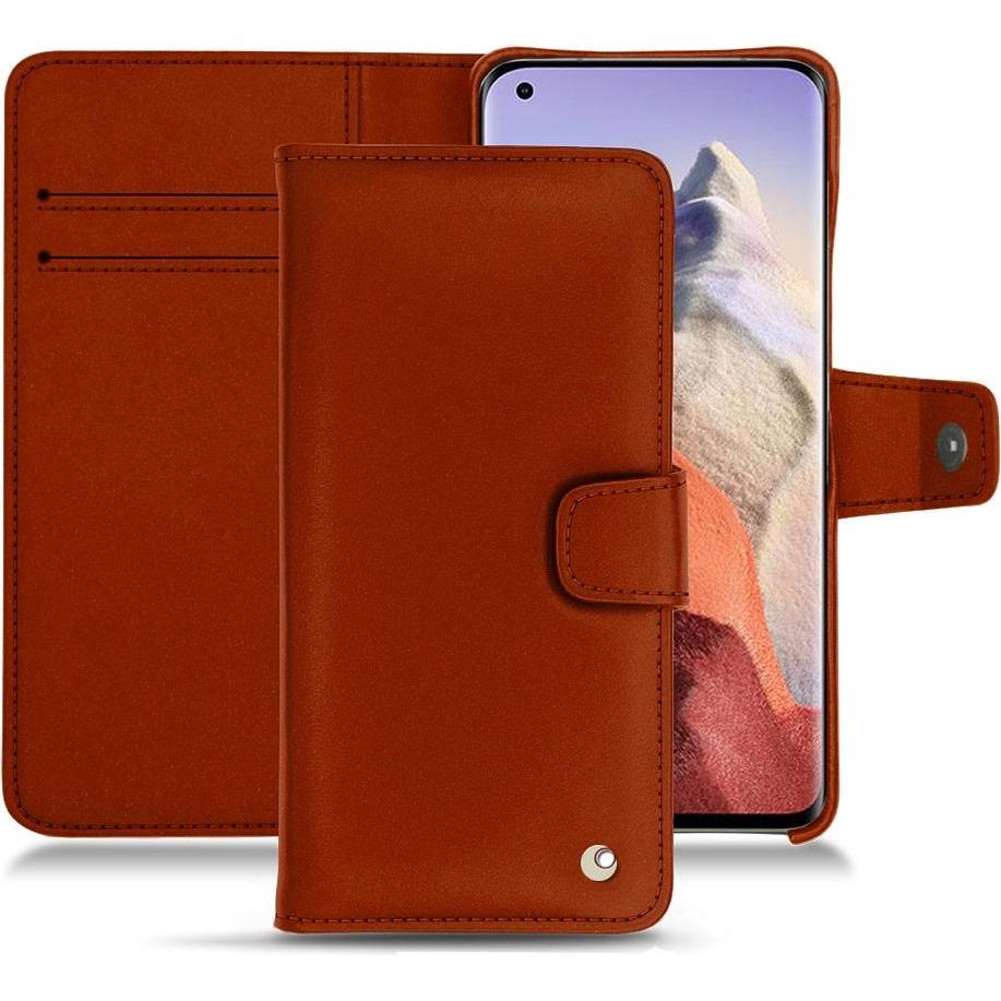 Noreve Lederschutzhülle Wallet (Xiaomi Mi 11 Ultra), Smartphone Hülle, Orange
