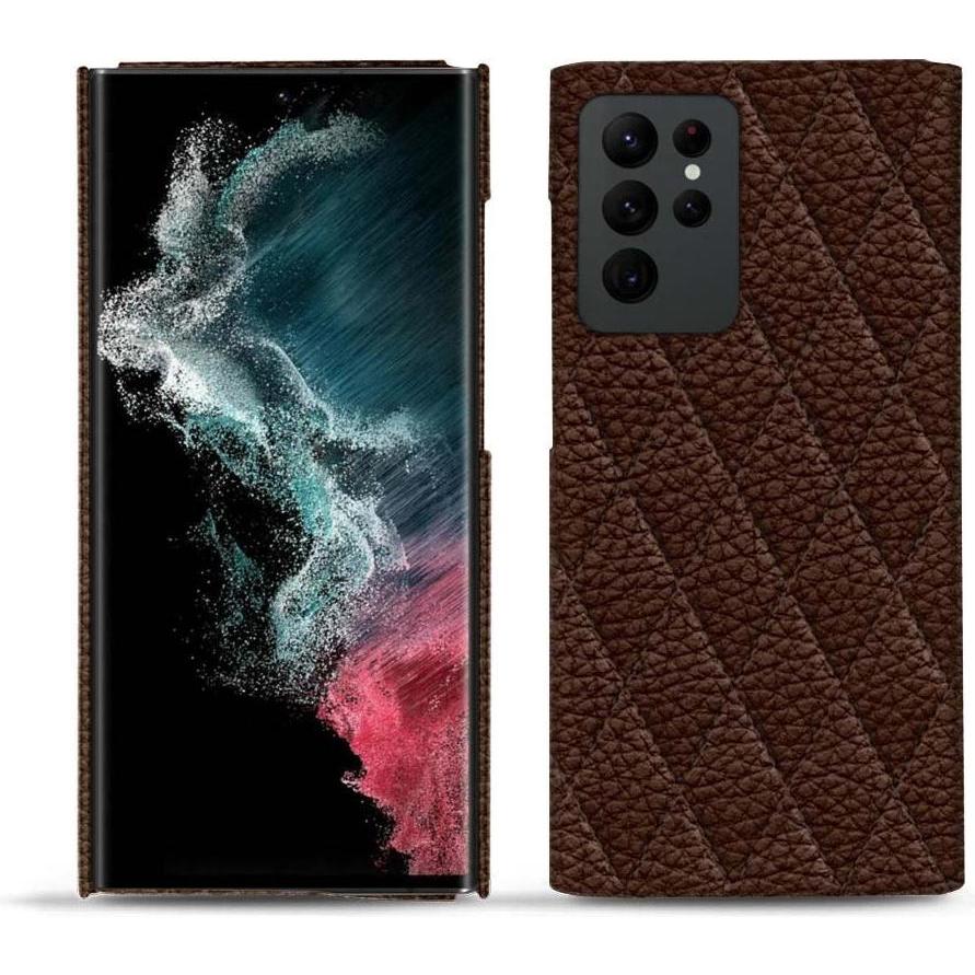 Noreve Lederschutzhülle (Samsung Galaxy S22 Ultra), Smartphone Hülle, Braun