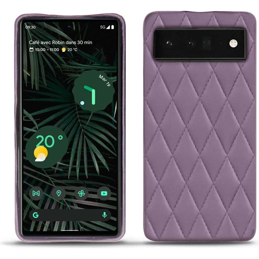 Noreve Lederschutzhülle (Google Pixel 6 Pro), Smartphone Hülle, Violett
