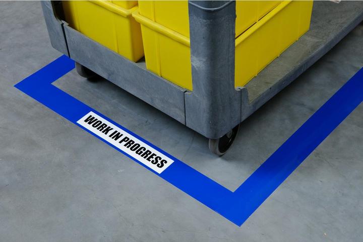 Actual product image Brady B-514, ToughStripe, floor marking tapes, polyester, blue, 101.6mm x 30m (101.60 mm)