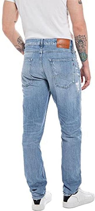Productafbeelding Replay Sandot Tapered-Fit Jeans mit hoher Taille und fünf praktischen Taschen (W31/L32)
