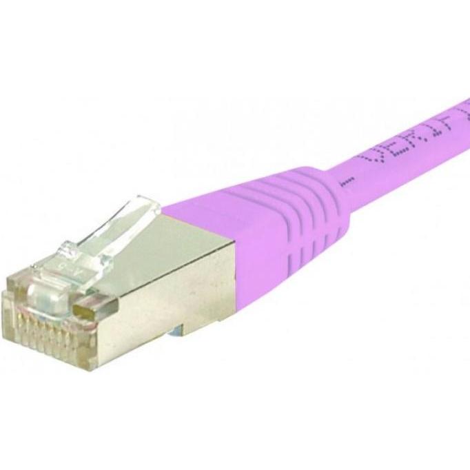 Exertis Connect Patchkabel S/FTP, PiMF, CAT.6, rosa, 5,0 m Patchkabel mit besonders schmalem Knickschutz (S/FTP, CAT6, 5...