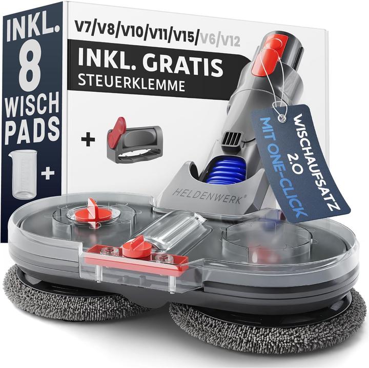 Produktbild Plutoos Wischaufsatz für Dyson elektrisch für V7/V8/V10/V11/V15 Staubsauger Wischmopp Aufsatz mit Wasserta